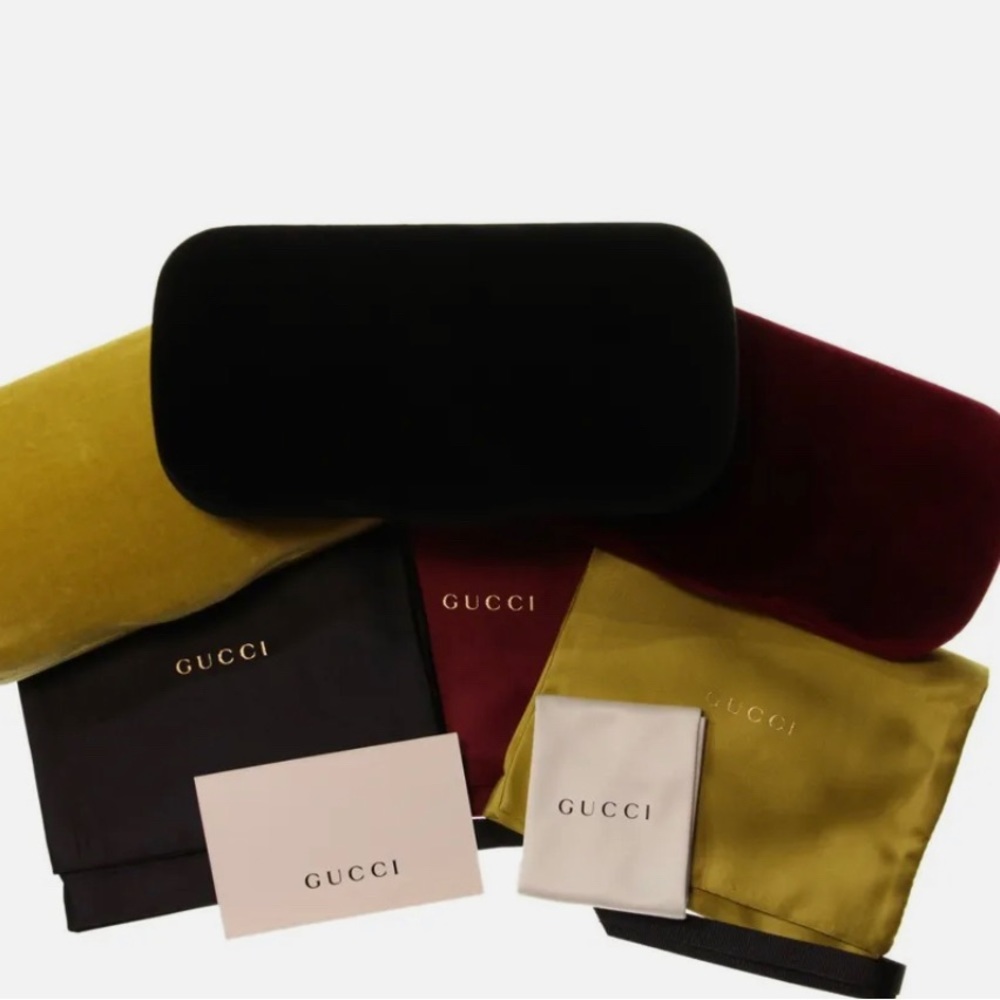 Gucci Women's Sunglasses GG0778S 006 Black/Yellow Lens Oversized 63mm - Picture 9 of 9
